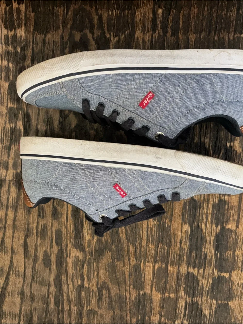 Levi's Light Blue / Gray Low-Top Sneakers with Black Laces